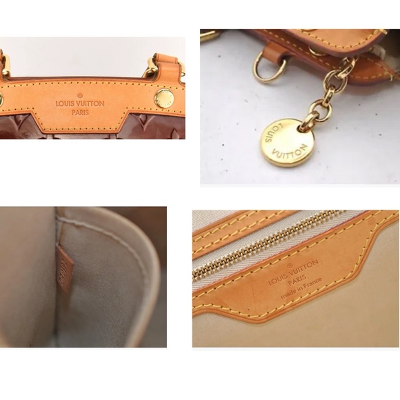SOLD! Authenticated Louis Vuitton Monogram Vernis Brea MM Handbag in Amarante - Picture 11 of 14